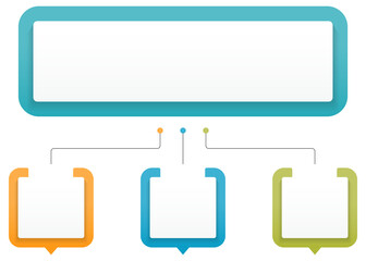 Infographic template with place for main title and 3 steps or options, workflow, process chart