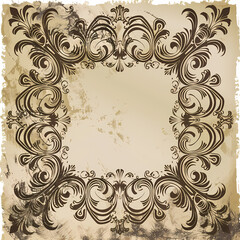 Vintage background with decorative frame vector image