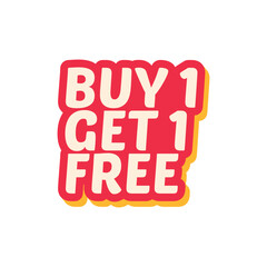 Fototapeta premium Vecor buy 1 get 1 free template for promotion