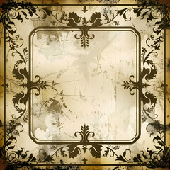 Vintage background with decorative frame vector image