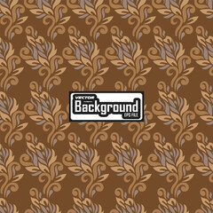 Flowers seamless botanical pattern in hand drawn style. Vector floral texture