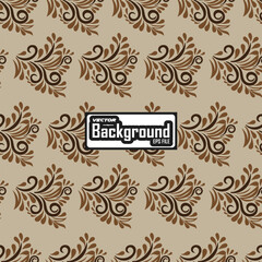 Flowers seamless botanical pattern in hand drawn style. Vector floral texture