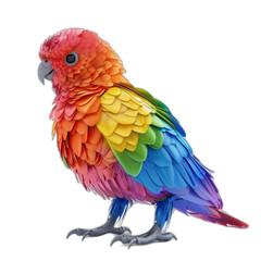 Obraz premium Vibrant 3D LGBTQ+ Parrot: Symbol of Freedom and Self-Expression