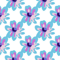 Vibrant pink floral pattern, creating a symmetrical and visually pleasing design.