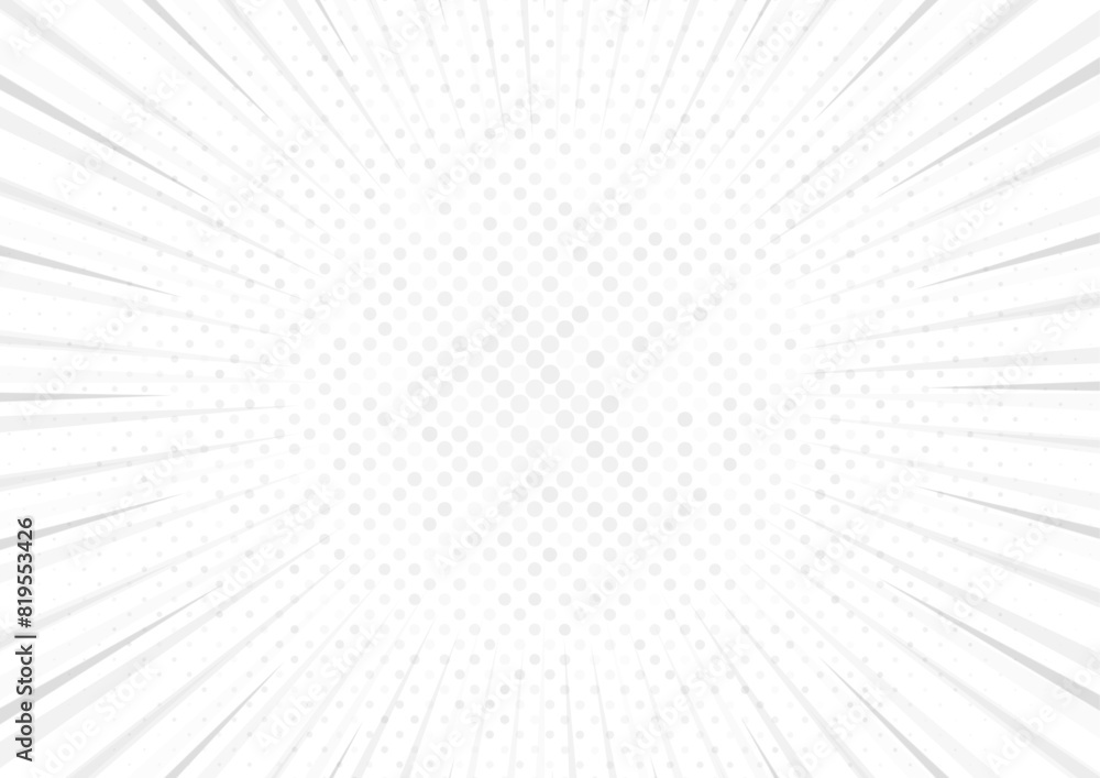 Poster white and gray rays vector background