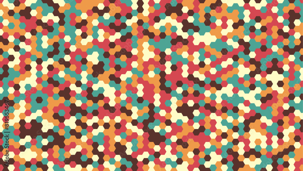 Poster abstract colorful hexagon vector background