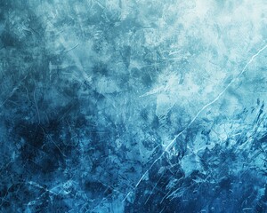 Abstract image of coldness with icy textures and cool blue tones, evoking the feeling of a winter chill, Abstract, Digital Art,