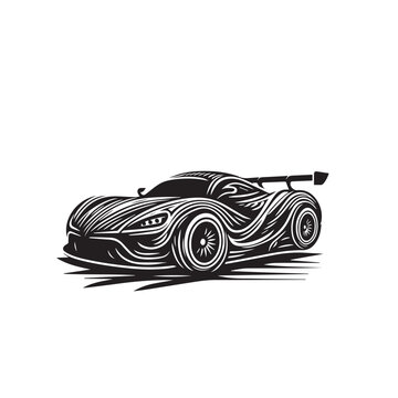 recommend clip art: Car silhouette. Car vector design black and white.
