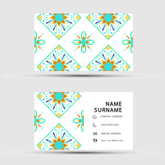 Obraz premium Business card design. With abstract pattern. Vector element vintage style. illustration EPS10.