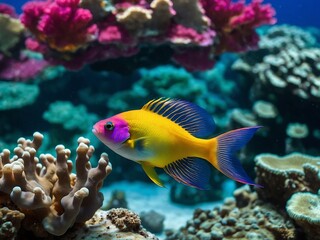 Coral reef fish illustration