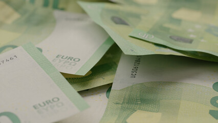 Closeup background of 100 euro bills