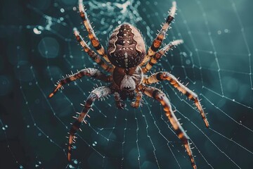 a spider that decorates its own spiderweb professional photography