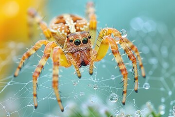 a spider that decorates its own spiderweb professional photography
