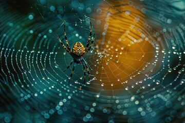 a spider that decorates its own spiderweb professional photography