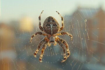 a spider that decorates its own spiderweb professional photography
