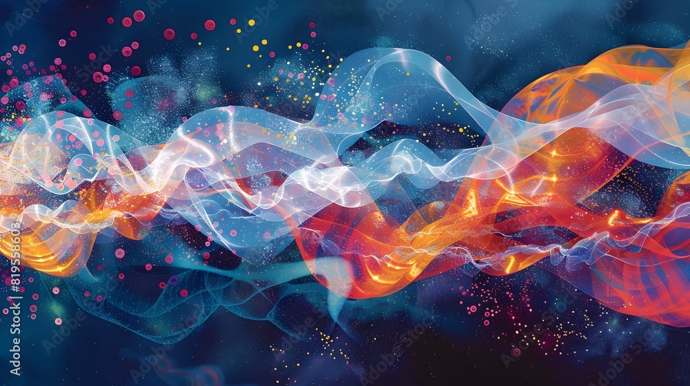 Aufkleber bioinformatic convergence:a captivating visualization of the synergy between biology and