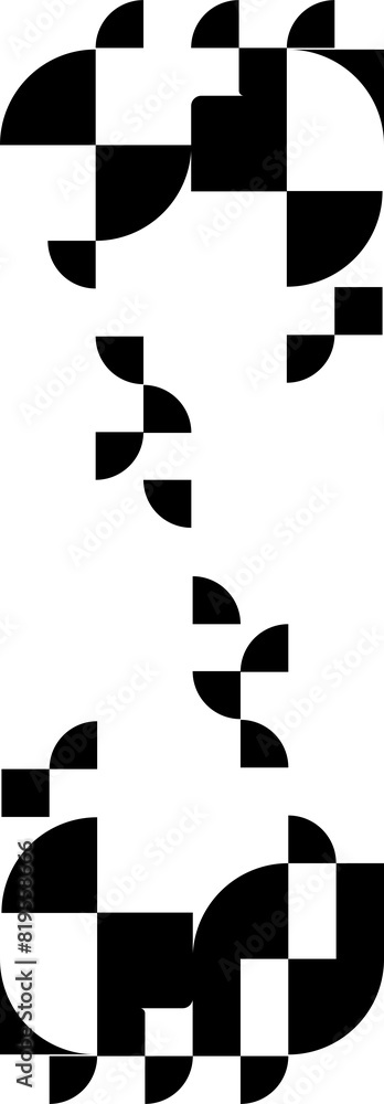 Poster scandinavian geometric pattern. modern vector abstract seamless geometric pattern with triangles, sq