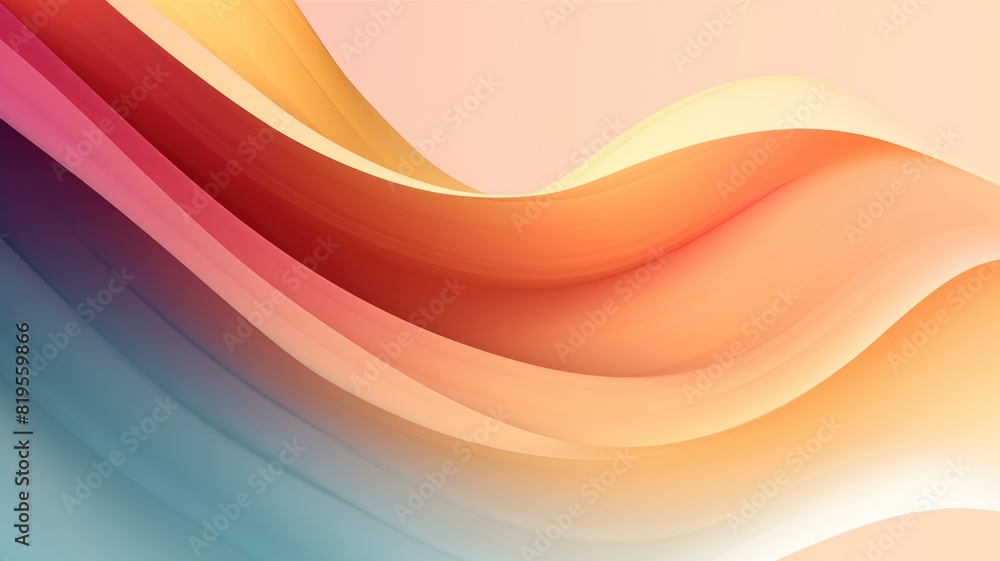 Poster abstract wavy pattern in vibrant orange and blue hues. abstract artwork with colorful waves that app