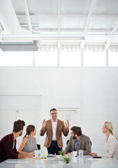 Business people, meeting and discussion in office for strategy for project management, information and client feedback. Teamwork, conversation and creative ideas for collaboration on company task. © peopleimages.com