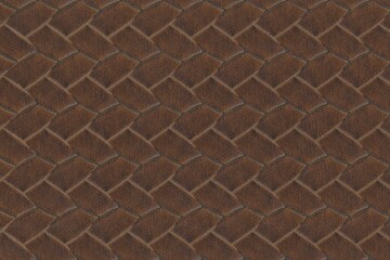 brown woven leather vinyl texture background, hi res vintage leather detail overlay for graphic design