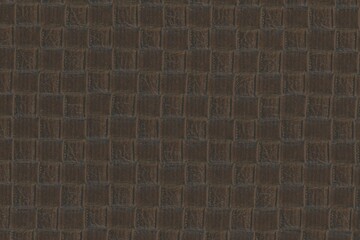 Fototapeta premium brown stamped leather vinyl texture background, hi res vintage leather checkerboard detail overlay for graphic design