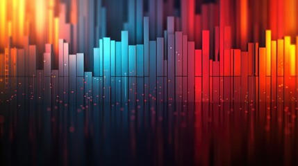 Vibrant digital cityscape. A symphony of light and structure