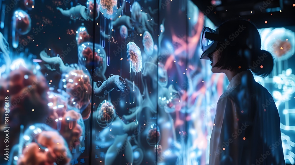 Poster holographic simulation of biological processes empowered by computational analysis and visualization