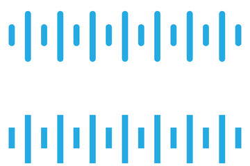 Set of Radio Wave icons. Monochrome simple sound wave on white background. Isolated vector illustration.