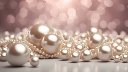 a bunch of pearls are laying on a table