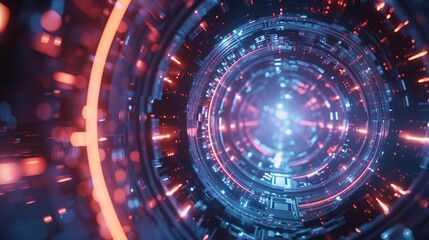 Obraz premium Imagine futuristic space stations harnessing cosmic energy for human needs