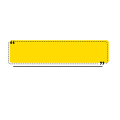 Yellow Quote Text Box Label Title Frame Banner