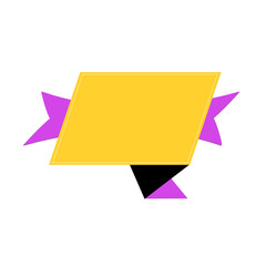 Yellow Sale Text Box Label Banner