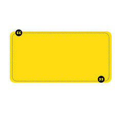 Yellow Quote Text Box Label Title Frame Banner