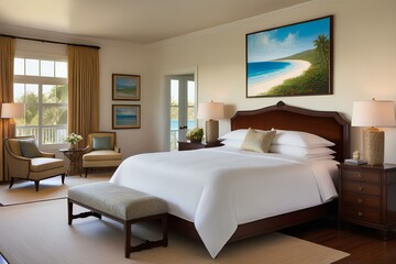 interior of a bedroom generative ai