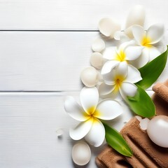Fototapeta na wymiar Tranquil Blossoms: Spa Essentials for Serene Self-Care: Handcrafted Soap Bars - Image 8 - AI Generation
