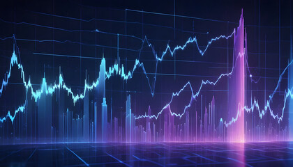 Abstract digital chart background business graph statistics 3