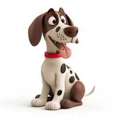 Adorable 3D Pointer Dog Sculpture Bringing Joy with Its Smiling Expression