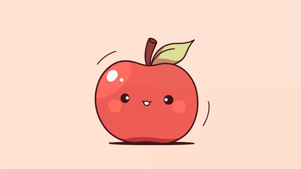 Hand drawn cartoon apple illustration
