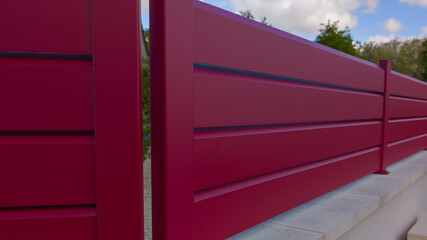 design red aluminium modern barrier around the house protect access home garden