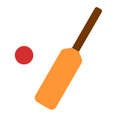 cricket bat and ball icon 