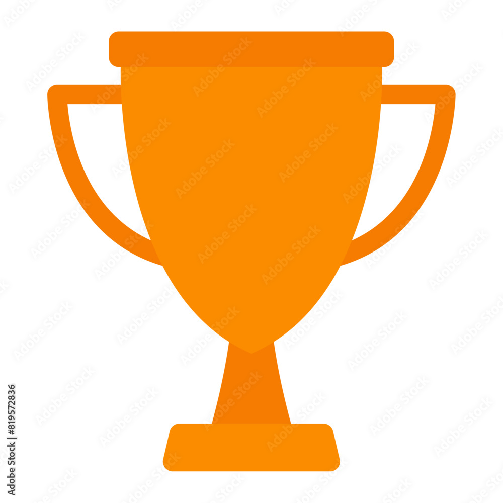 Sticker gold trophy cup icon