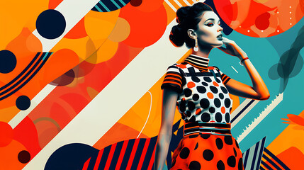 Vibrant Echoes: A Visual Celebration of Retro Fashion and Bold Patterns