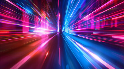 Abstract high speed light glow sparkle colorful background. Futuristic background. 