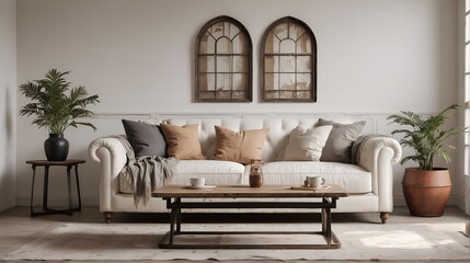 A close-up shot of the grunge old accent coffee table, focusing on its distressed details. Close up