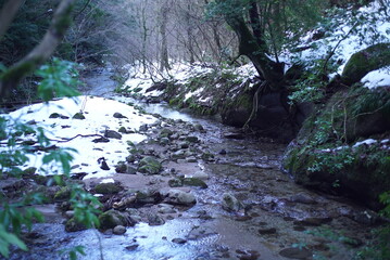 渓流と残雪 (荒川剣龍峡) © Eastport_707