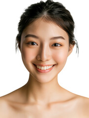 Obraz premium Young and beautiful asian hong kong chinese japanese korean girl transparent background