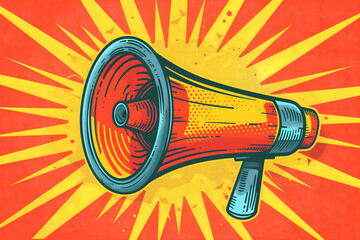 vintage retro megaphone