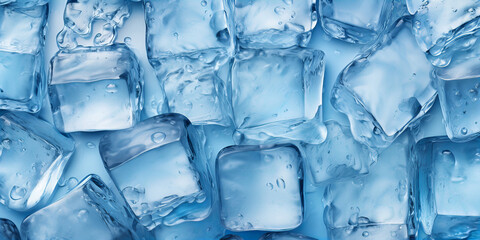 A many blue ice cubes pattern.