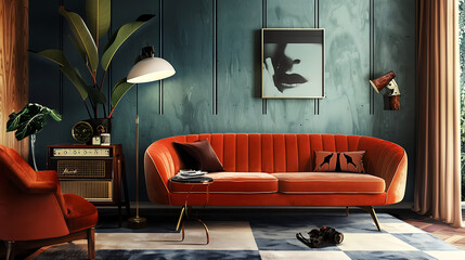 Timeless Interiors: A Fusion of Mid-Century Modern and Retro Charm