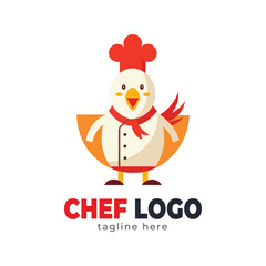 chef hat logo and icon vector design template